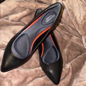 Rock port Total Motion Adelyn Ballet Flats - Black Leather - Size 8.5 - NEW